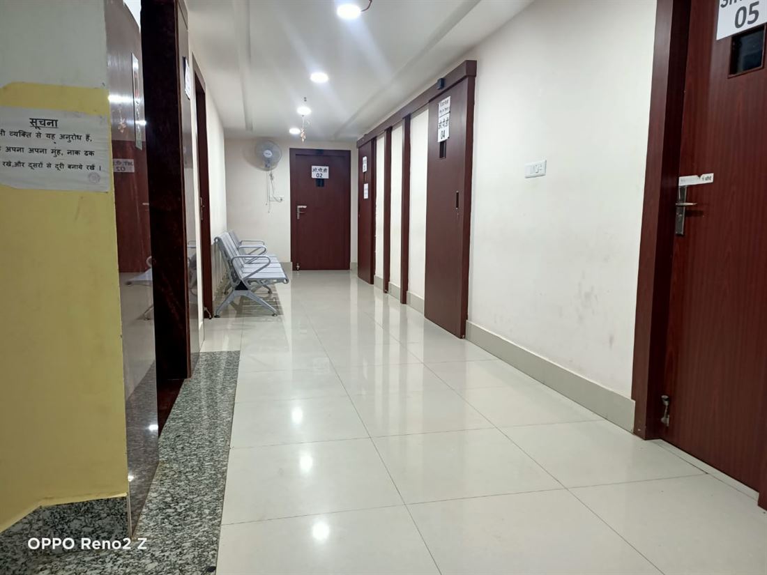 Clean hospital corridor